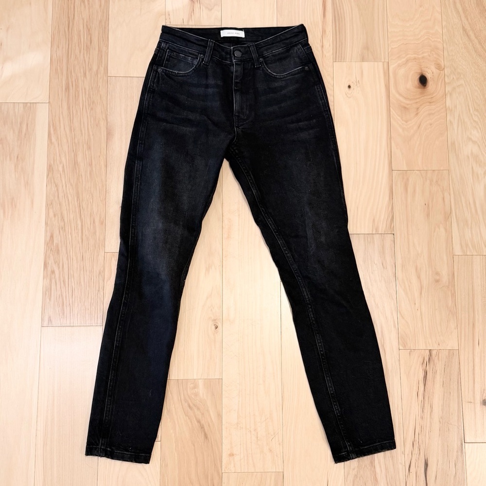 Anine Bing Women’s High Rise Denim Straight Leg Jeans